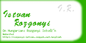 istvan rozgonyi business card